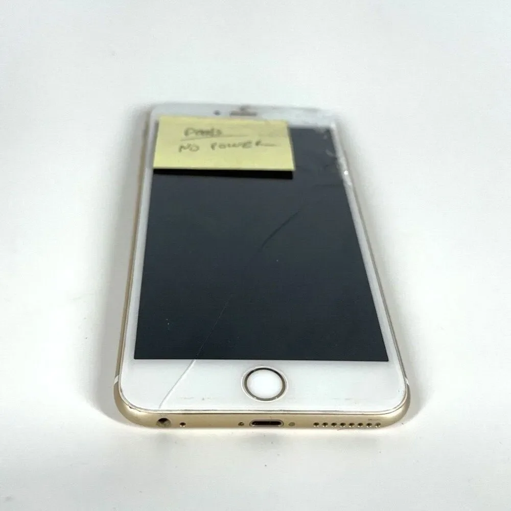 Apple iPhone 6 Plus 64gb A1524 Gold - No Power - Cracked - For Parts Only